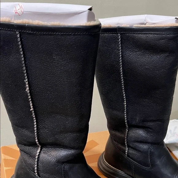 UGG Black Brooks Tall Boots size 7 - Picture 3 of 10
